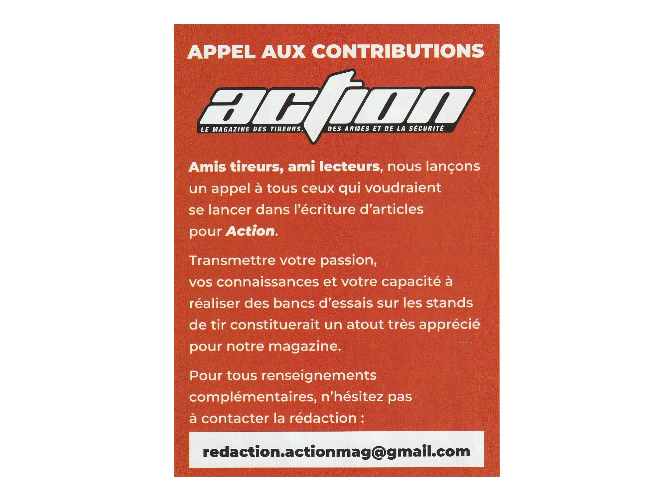 Appel aux contributions format 4-3