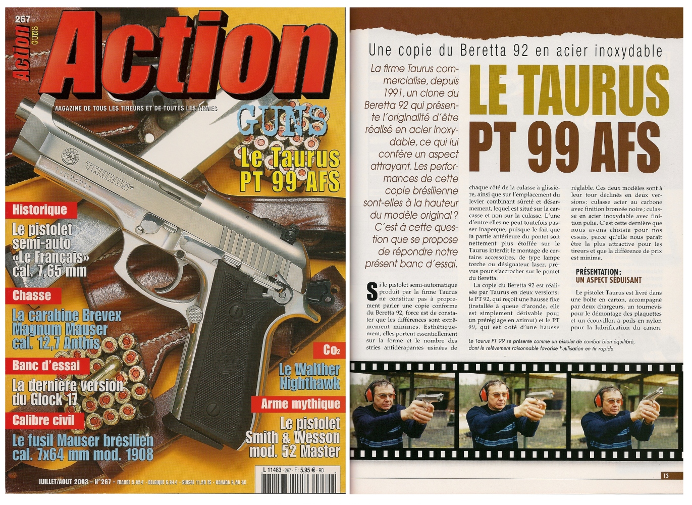 Poster Publicitaire Vintage Taurus - Fabricant D'armes Brésilien - PT 809